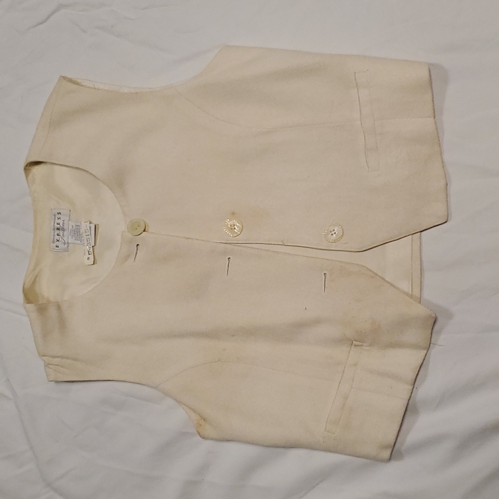 Vintage Express Cream Vest Size XS